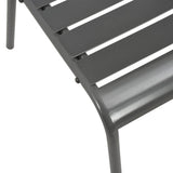 Stackable Garden Chair Set 5 Piece Anthracite Powder-coated Steel