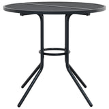 Stackable Garden Chair Set 3 Piece Anthracite Powder-coated Steel