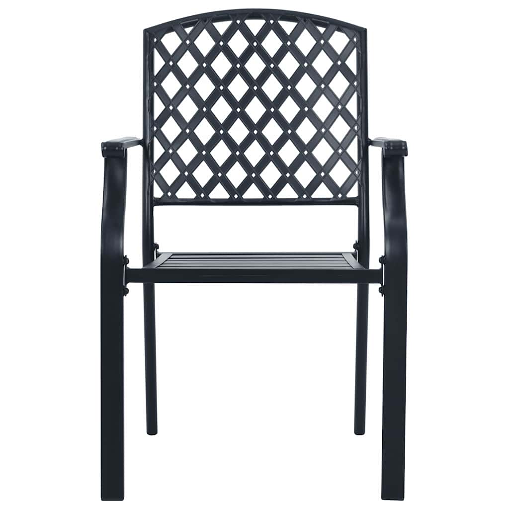 Stackable Garden Chair Set 5 Piece Anthracite Powder-coated Steel