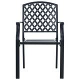 Stackable Garden Chair Set 5 Piece Anthracite Powder-coated Steel