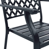Stackable Garden Chair Set 5 Piece Anthracite Powder-coated Steel - Low Angle