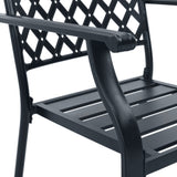 Stackable Garden Chair Set 5 Piece Anthracite Powder-coated Steel