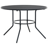 Stackable Garden Chair Set 7 Piece Anthracite Powder-coated Steel - Side View