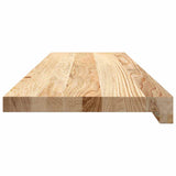 Stair Treads 2 pcs Untreated 90x25x2 cm Solid Wood Oak - Rear View
