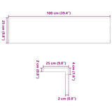 Stair Treads 2 pcs Untreated 100x25x2 cm Solid Wood Oak