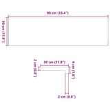 Stair Treads 2 pcs Untreated 90x30x2 cm Solid Wood Oak