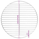 BBQ Grill Grate Round Ø34.5 cm 304 Stainless Steel - Rear View