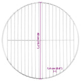 BBQ Grill Grate Round Ø40 cm 304 Stainless Steel - Rear View