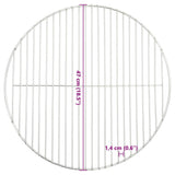 BBQ Grill Grate Round Ø47 cm 304 Stainless Steel - Rear View