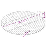 BBQ Grill Grate with Handles Round Ø54 cm 304 Stainless Steel - Rear View