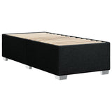 Bed Frame without Mattress Black 90x190 cm Fabric - Rear View