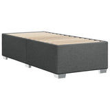 Bed Frame without Mattress Dark Grey 90x190 cm Fabric - Rear View