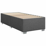 Bed Frame without Mattress Dark Grey King Single Fabric - Side View
