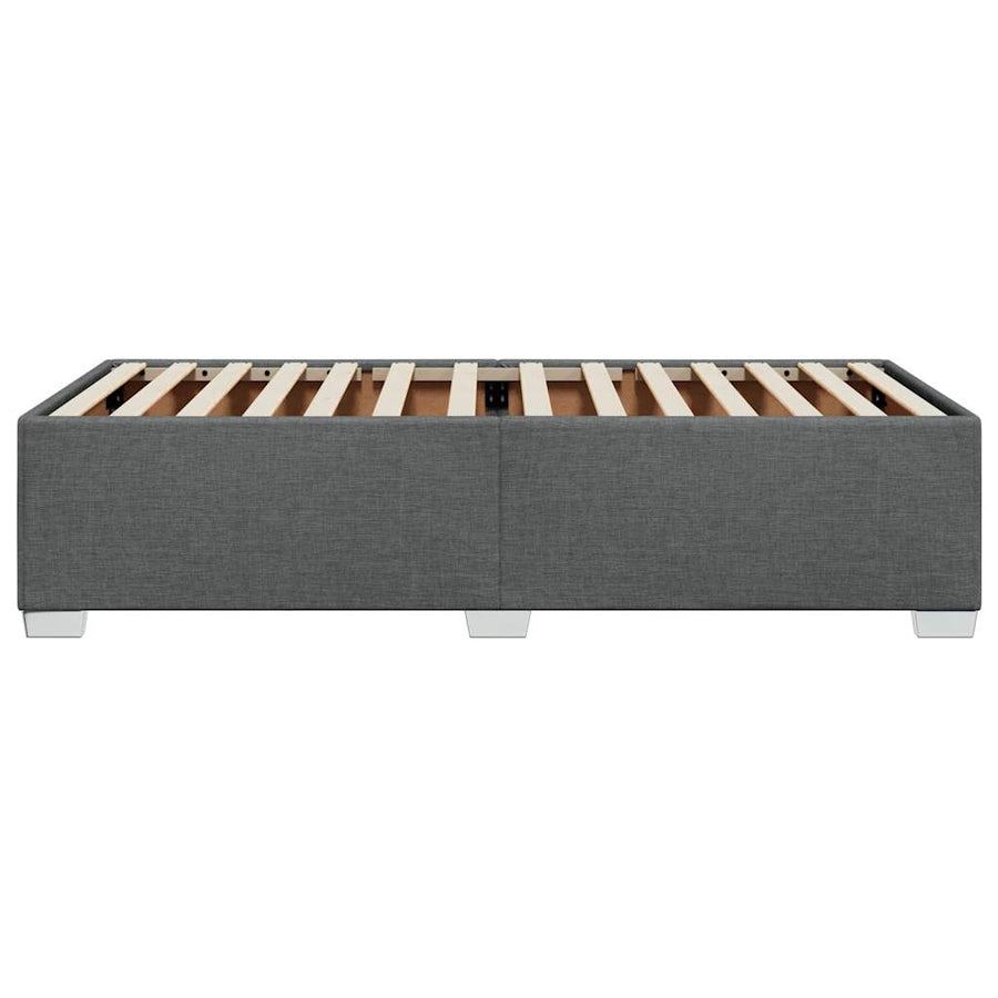 Bed Frame without Mattress Dark Grey King Single Fabric