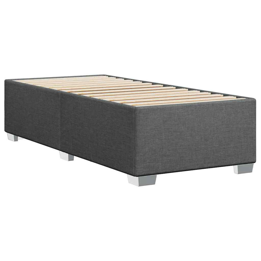 Bed Frame without Mattress Dark Grey King Single Fabric