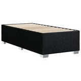 Bed Frame without Mattress Black King Single Fabric - Rear View