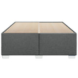 Bed Frame without Mattress Dark Grey Double Fabric - Top-Down View