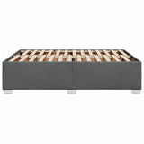 Bed Frame without Mattress Dark Grey Double Fabric - 45-Degree Angle
