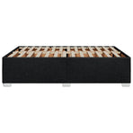Bed Frame without Mattress Black Double Fabric