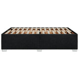 Bed Frame without Mattress Black Double Fabric - 45-Degree Angle