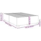 Bed Frame without Mattress Black Double Fabric - Extra Image