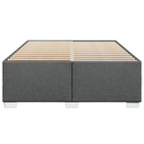 Bed Frame without Mattress Dark Grey Queen Fabric - Top-Down View
