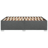 Bed Frame without Mattress Dark Grey Queen Fabric