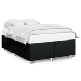 Bed Frame without Mattress Black Queen Fabric - Front View
