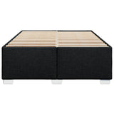 Bed Frame without Mattress Black Queen Fabric - Top-Down View