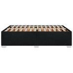 Bed Frame without Mattress Black Queen Fabric