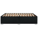 Bed Frame without Mattress Black Queen Fabric - 45-Degree Angle