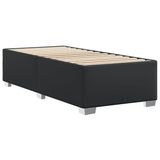 Bed Frame without Mattress Black 90x190 cm Faux Leather - Rear View