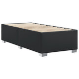 Bed Frame without Mattress Black 90x190 cm Faux Leather - Side View