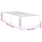 Bed Frame without Mattress Black 90x190 cm Faux Leather
