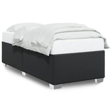 Bed Frame without Mattress Black King Single Faux Leather - Front View