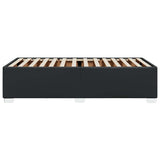 Bed Frame without Mattress Black King Single Faux Leather - 45-Degree Angle