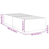 Bed Frame without Mattress Black King Single Faux Leather