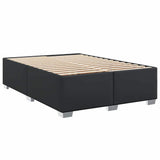 Bed Frame without Mattress Black Double Faux Leather - Side View