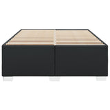 Bed Frame without Mattress Black Double Faux Leather - Top-Down View