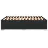 Bed Frame without Mattress Black Double Faux Leather - 45-Degree Angle
