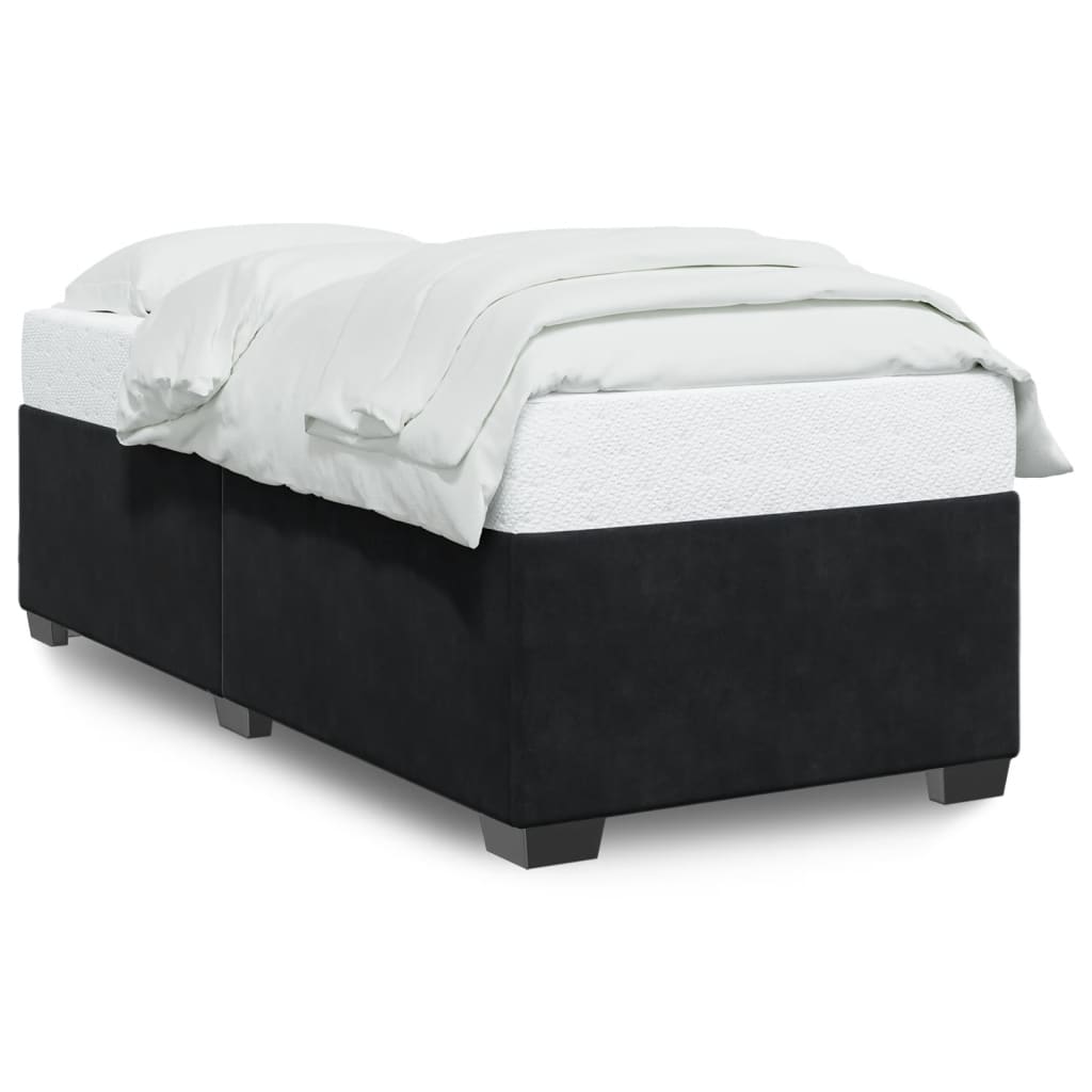 Bed Frame without Mattress Black?90x190 cm Velvet