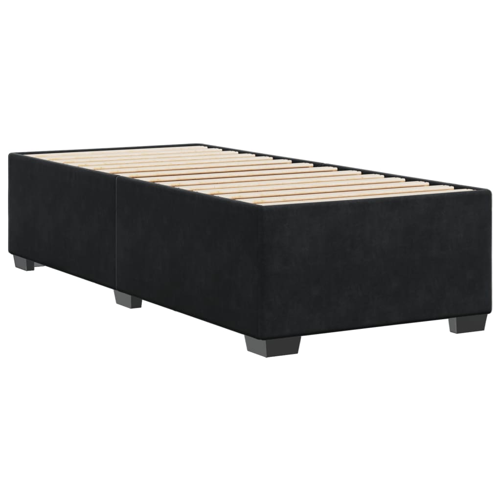 Bed Frame without Mattress Black?90x190 cm Velvet