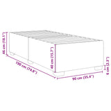 Bed Frame without Mattress Black?90x190 cm Velvet