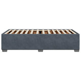 Bed Frame without Mattress Dark Grey King Single Velvet - 45-Degree Angle
