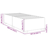Bed Frame without Mattress Dark Grey King Single Velvet - Extra Image
