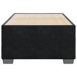 Bed Frame without Mattress Black?King Single Velvet - Top-Down View