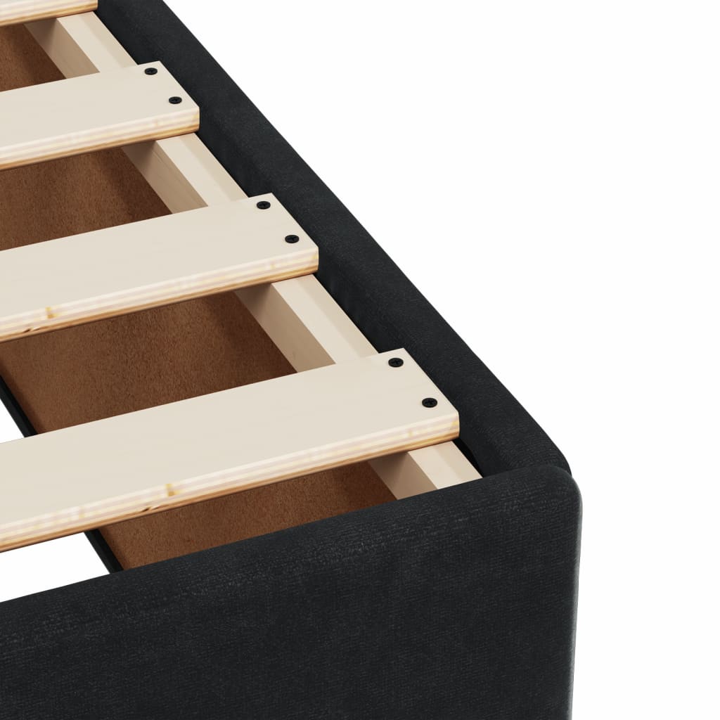 Bed Frame without Mattress Black?King Single Velvet