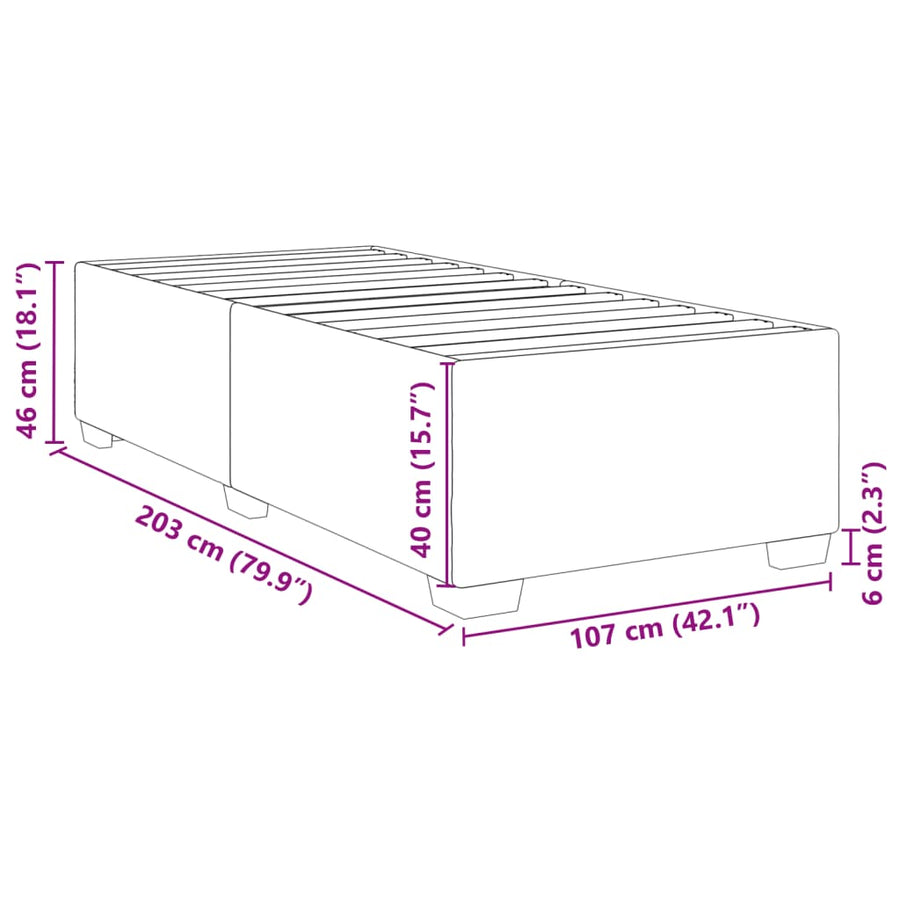 Bed Frame without Mattress Black King Single Velvet