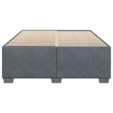 Bed Frame without Mattress Dark Grey?Double Velvet