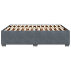 Bed Frame without Mattress Dark Grey Double Velvet